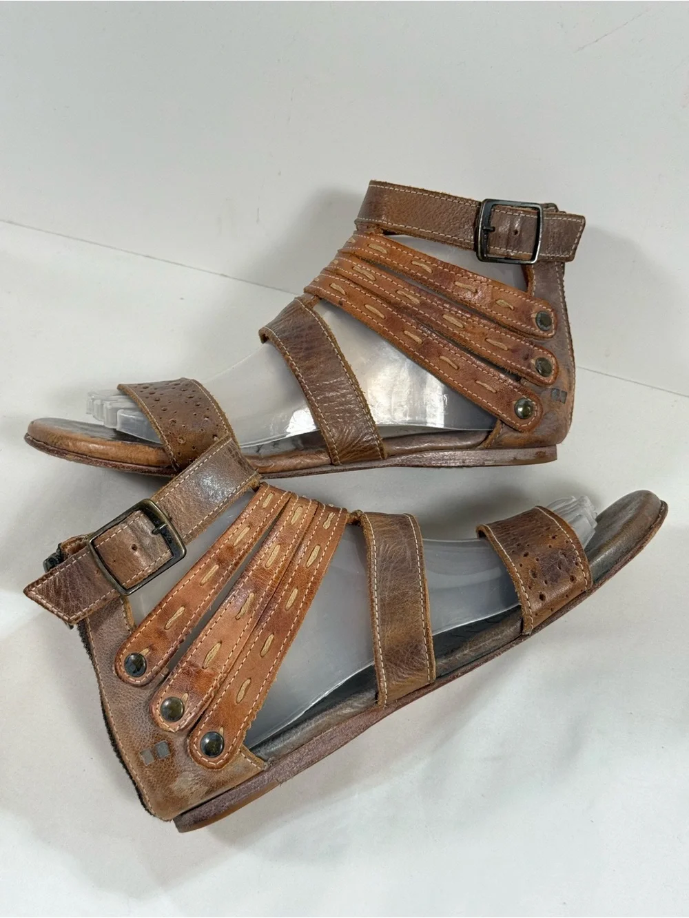 BEDSTU Brown Leather ARTEMIS Strappy Gladiator Sandals size 7 - Picture 4 of 8